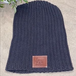 Love You Melon Charcoal Grey Beanie || NEW!!